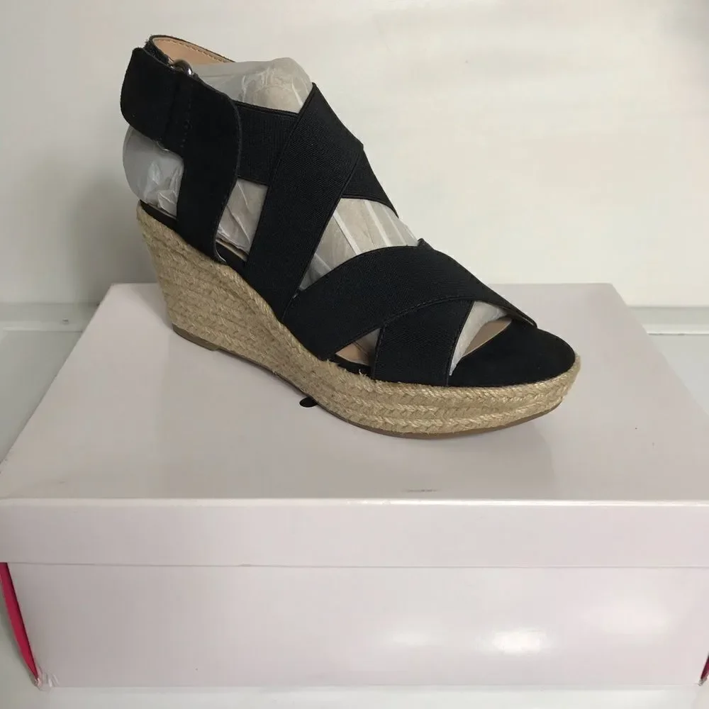 Isaac Mizrahi Crisscross Strap Wedge Espadrilles